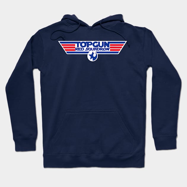 Topgun Mash Up-Red Squadron (Simple) Hoodie by Ironmatter